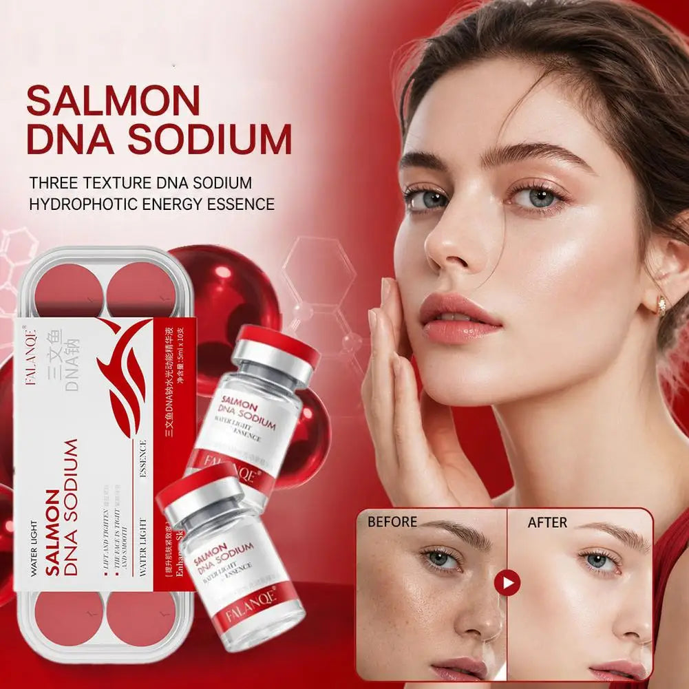 Salmon DNA Sodium Anti-wrinkle Serum Ampoule Fade Fine Lines Collagen Essence Facial Moisturizing Whitening Firming Skin Care