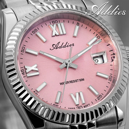 Addies New Ladies Quartz Watch 28mm Sapphire Mirror Women's Watches Elegant Fashion Stainless Steel Waterproof Luminous Watches