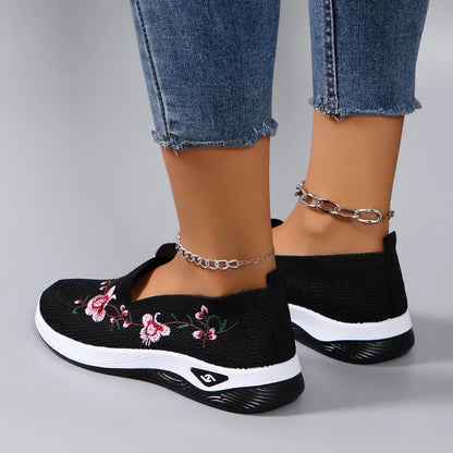 Spring and Autumn New Women's Sports Shoes, Fashionable, Breathable, Lightweight, Non-Slip, Wear-Resistant, Casual Sports Shoes, Flat Shoes, Loafers