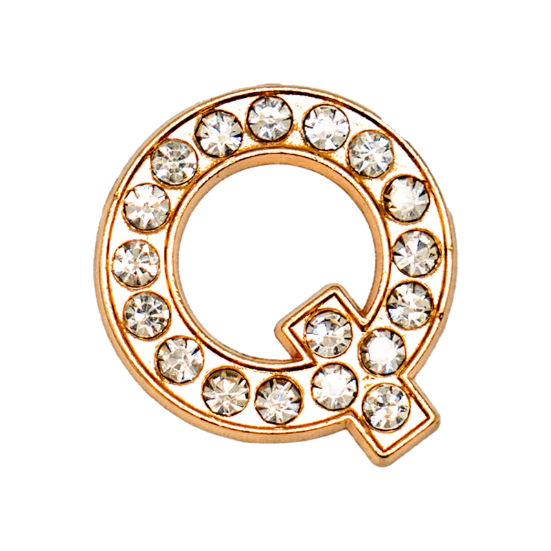 1pcs Metal Gold Luxury Letters Shoe Charms for Clog Alphabet Shoes Decorations Pins for Women Girl Sandal DIY Party Favor Gifts