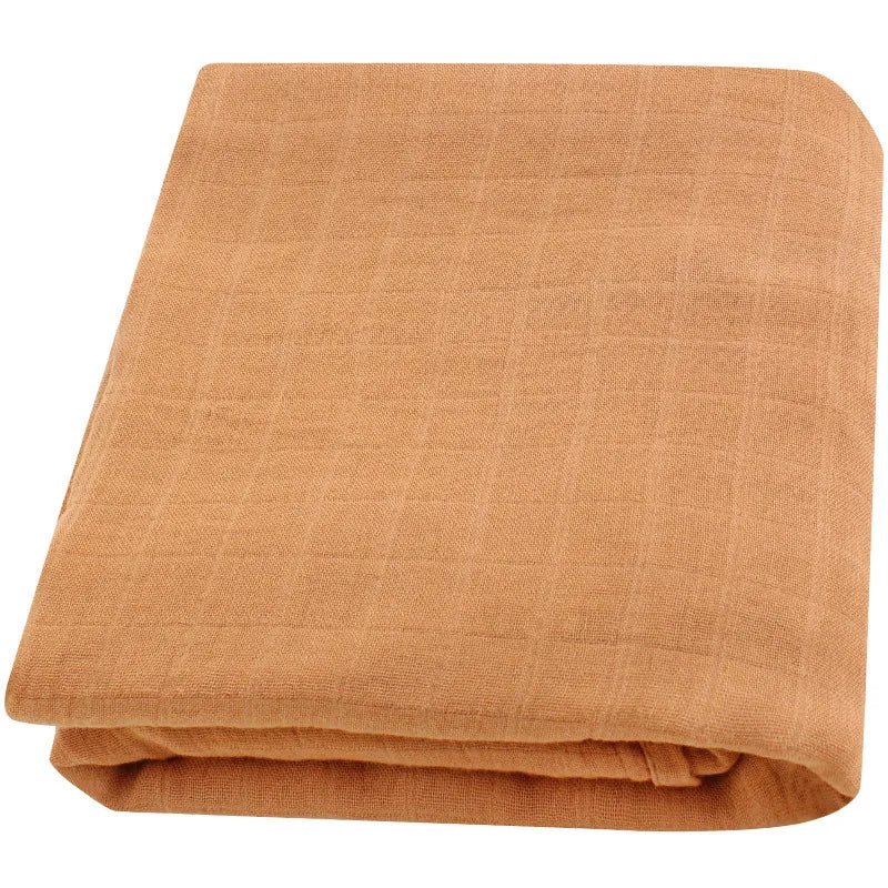 120x120cm Bamboo Baby Swaddle Blankets Solid Plain Color Baby Blankets Newborn Cotton Gauze Blanket Muslin Baby Bath Towel