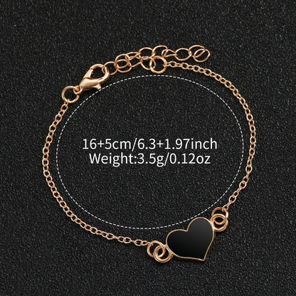 2PCS Fashion Mix Gold Women Quartz Watch Heart Bracelet Set Ladies Rectangle Roma Dial Wristwatch Reloj Mujer (Without Box)