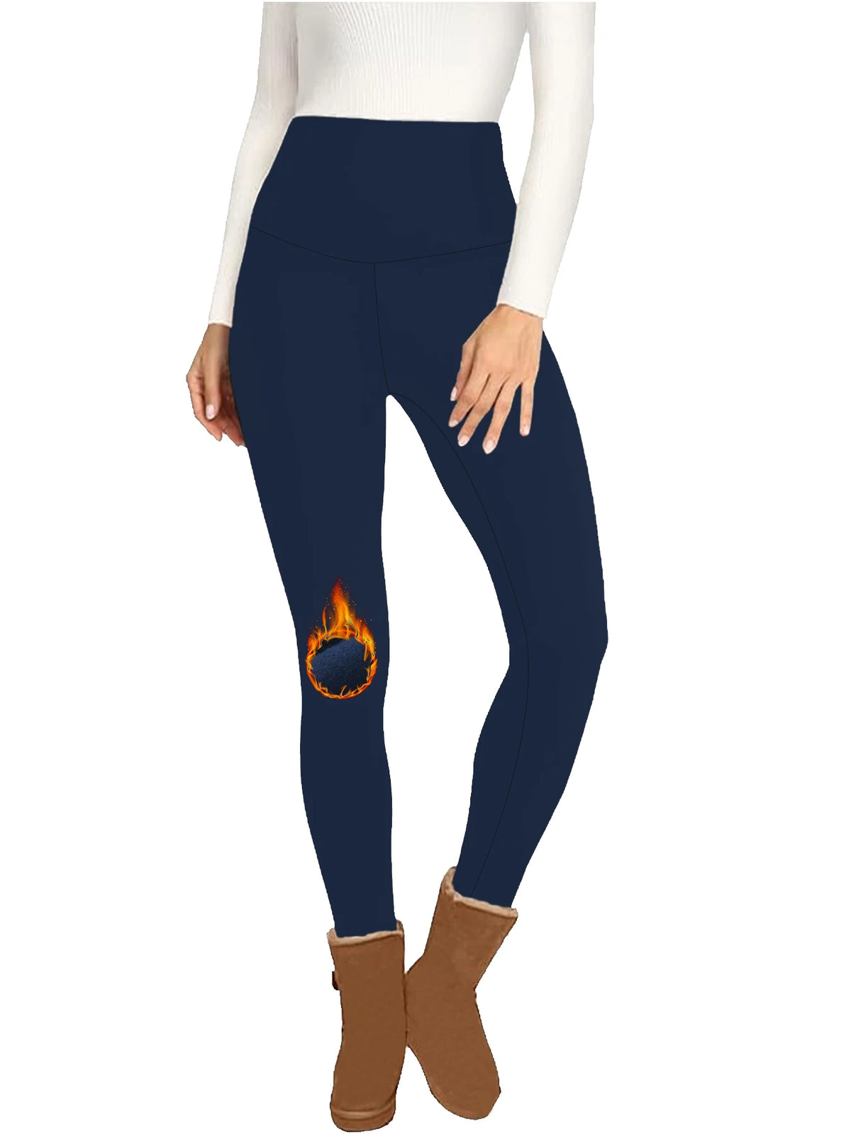Women's High-Waisted Fleece-Lined Leggings