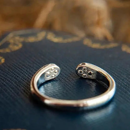 A Fashionable and Creative New Style Cat and Puppy Paw Print Open Ring