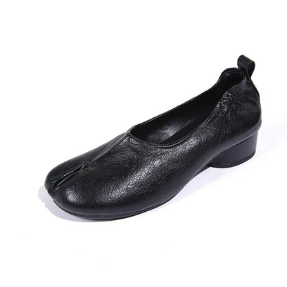 Women 3cm Heel Tabi Shoes Soft Ballet Shoes Slip On Loafers Soft Moccasins Tabi Ninja Casual Shoes Mujer Ladies Shoes