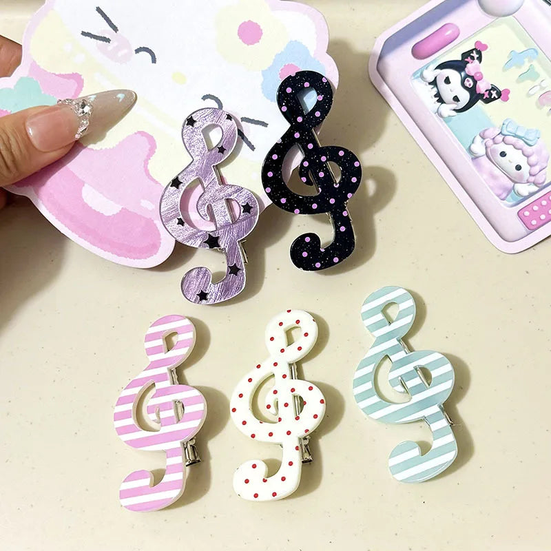 1/5Pcs Musical Note Hair Clip - Stylish Star Elegant Barrettes Women's Daily Fashion Hairpin Accessory