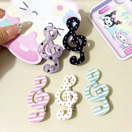 1/5Pcs Musical Note Hair Clip - Stylish Star Elegant Barrettes Women's Daily Fashion Hairpin Accessory