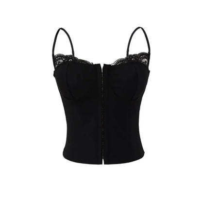 Women Spaghetti Strap Corset Top Female Panelled V-neck Sleeveless Backless Slim Fishbone Blouse 2026 Lady Party Evening Tops