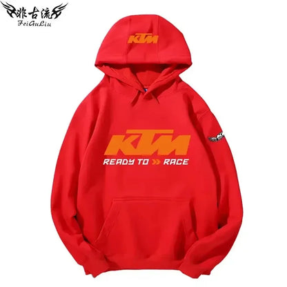 KTM Tout-terrain Pour Motos Lourdes Veste Pour Passionnés De Moto Sweat À Capuche Pour Hommes