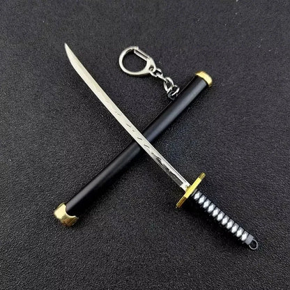 Mini Samurai Sword Keychain Anime Scabbard Key Ring Katana Buckle Key Chain for Men Women Cosplay Toy Jewelry Gift