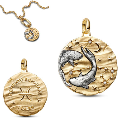 925 Sterling Silver Zodiac Coin Charms 12 Constellation Coin Pendant Crystal Lucky Amulet Beads Bracelet Necklace DIY Jewelry