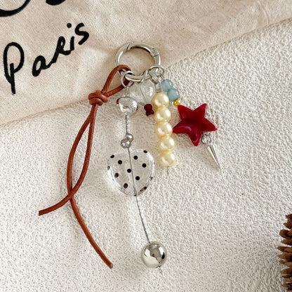 Original New Retro Star Pendant Handmade Beaded Ins Ocean Style Bag Hanging Keychain 2026 Wholesale