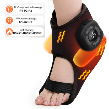New Wireless Air Pressure Foot Massager,Electric Heating Ankle Massage,Airbag Compression,Ankle Joint Sole Muscle Relax Care