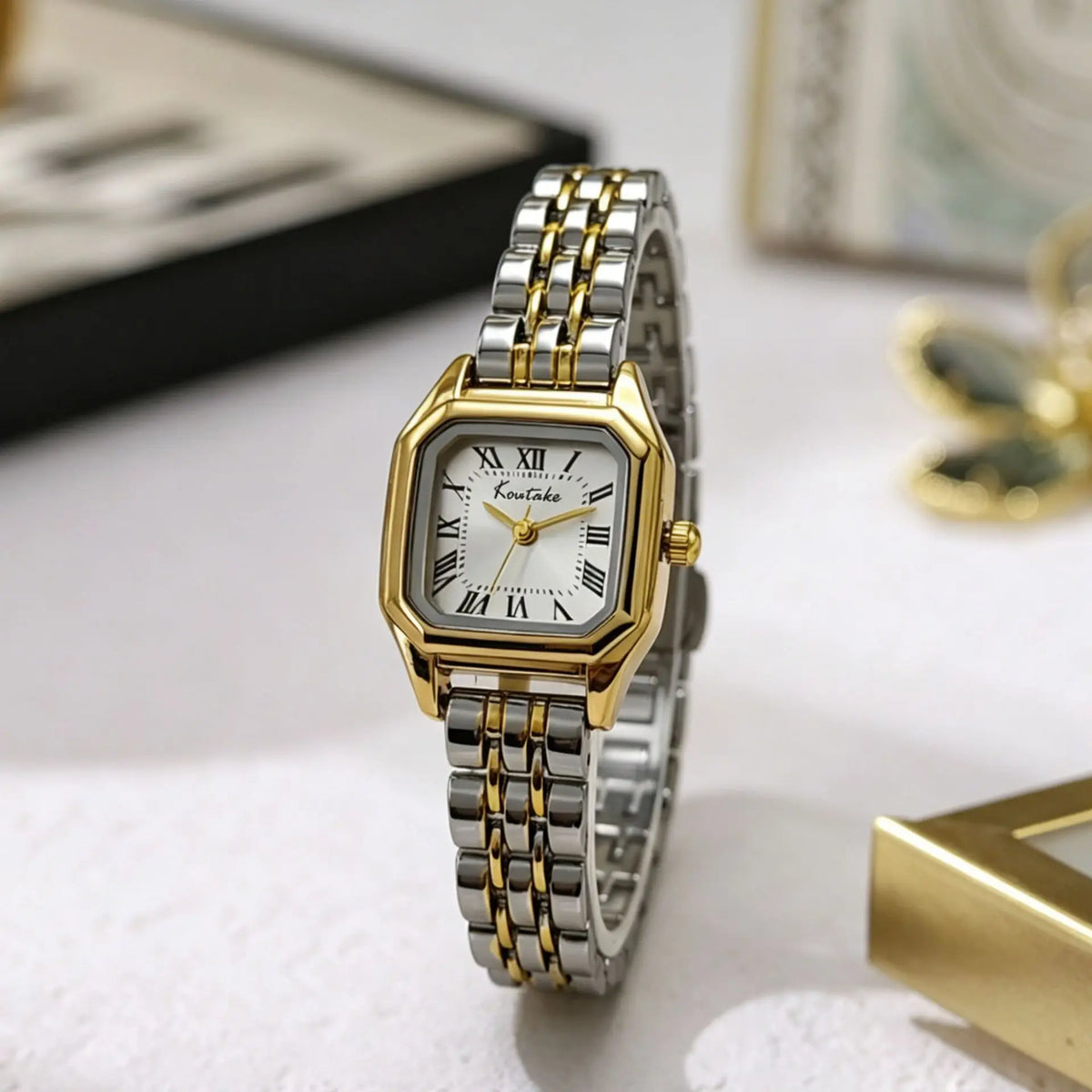 Roman Dial Small Square Watch for Women Fashion Quartz Watches Luxury Gift Wristwatches Wholesale Gold Watch Relojes Para Mujer