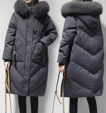 Women's Hooded Long Padded Coat