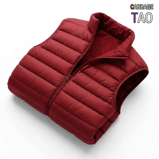 Autumn Mens Gilet Zip Mock Neck Sleeveless Winter Cozy Quilted Outer Garment for Guys Outer Shell Tops Lightweight Outer Attire
