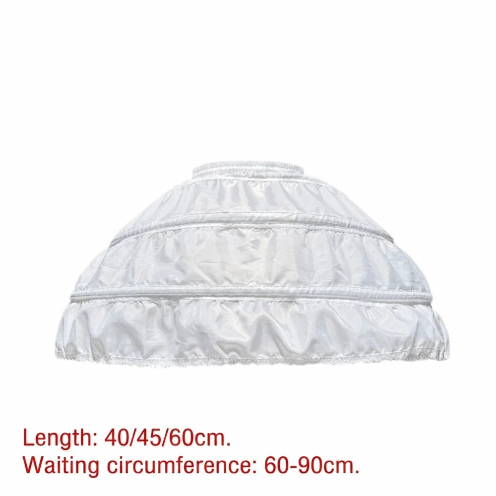 Fashion Lolita Petticoat With Hoop White Underskirt Crinoline Cosplay Breathable Wedding Petticoats Wedding Dress