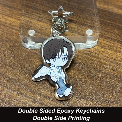 Personalized Acrylic Keychain Charm Logo Keychain DIY Photo Transparent Printing Design Anime Custom Acrylic Keychains