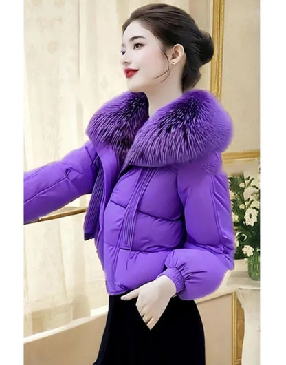 Women's Textured-Collar Padded Jacket