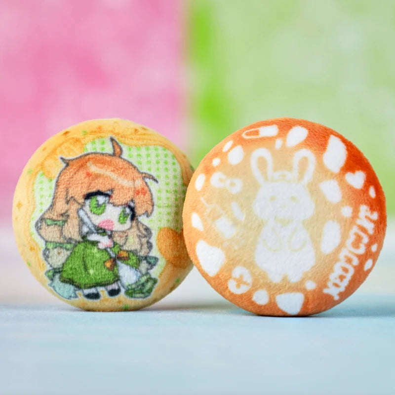 3pcs Custom Plush Button Pins Badges Plush Tinplate Customizable Soft Hat Bag Creative Metal Cartoon Decor Photo Customization