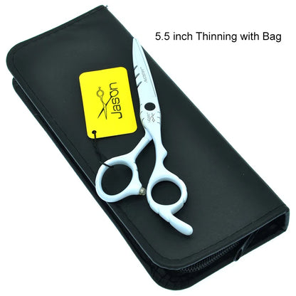Jason 5.5/6 inch Hair Scissors Japan Steel Hair Cutting Scissors for Hairdresser Thinning Shears Barber Haircut Supplies A0066D