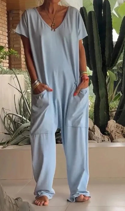 Jumpsuits Woman 2024 Spaghetti Strap Loose Elegante Playsuit Pantalones Informales Jumpsuit Women Summer Wide Leg Long Pants