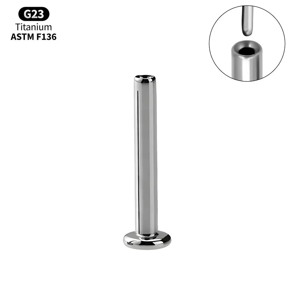 1/10PCS Titanium Labret Stud Internally Threaded Push Pin Tragus Helix Conch Septum Flat Back Plug-in  Ear Piercing Jewelry