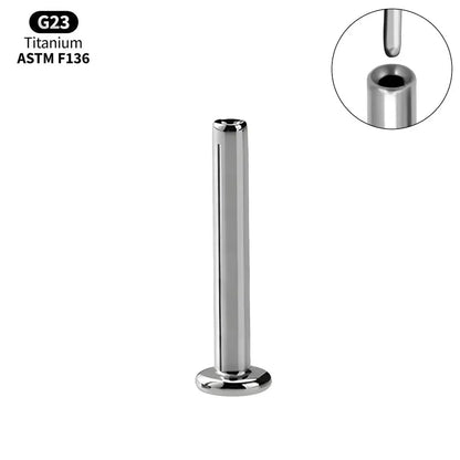 1/10PCS Titanium Labret Stud Internally Threaded Push Pin Tragus Helix Conch Septum Flat Back Plug-in  Ear Piercing Jewelry