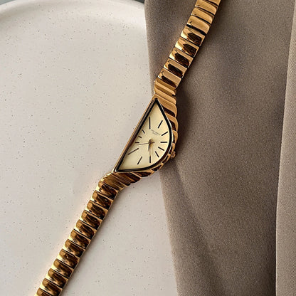 NEW 2025 GEDI Retro-inspired Women's Watches With Triangular Irregular Dial Water-resistant Stainless Steel Quartz Ladies' Watch