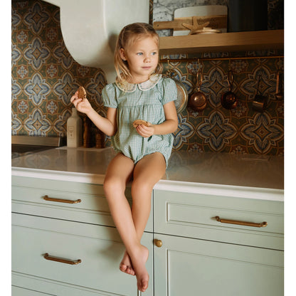 AS SS26 Sage Collection 100% Cotton Gingham Girls Embroidery Collar Dress Cable Sweater Top Brother Sister Family Matching