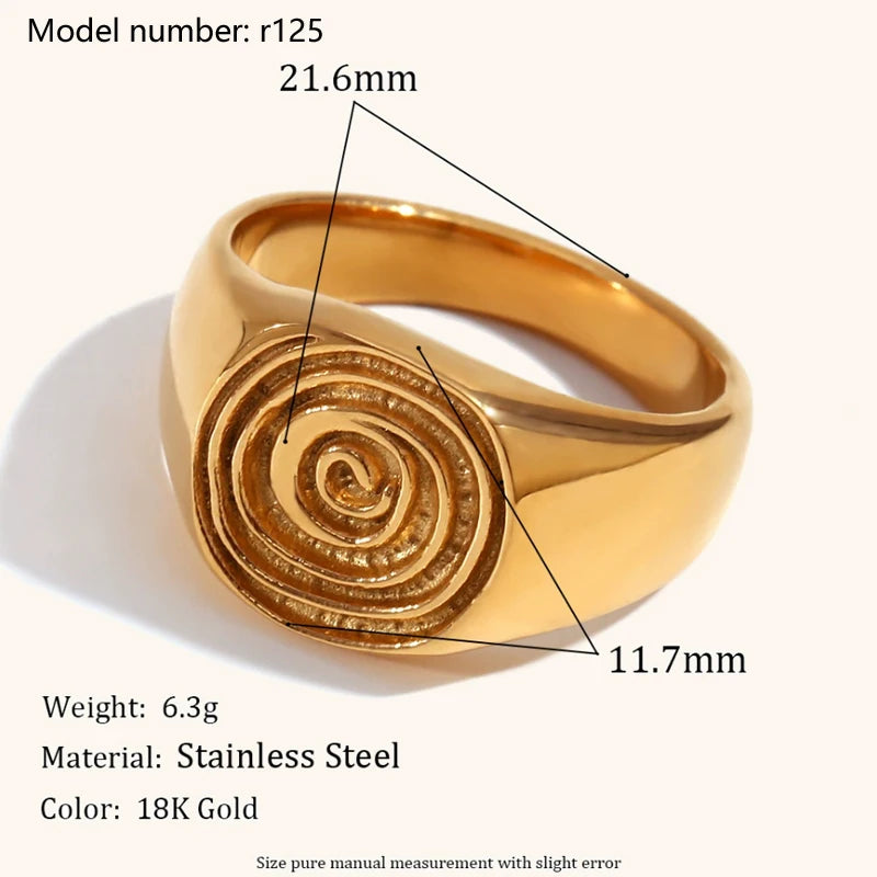 2026 Simple Stainless Steel Rings For Women Gold Color Smooth Geometric Open Rings Arc Rings Diamonds Jewellery Ring Gift