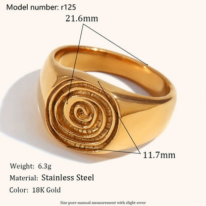 2026 Simple Stainless Steel Rings For Women Gold Color Smooth Geometric Open Rings Arc Rings Diamonds Jewellery Ring Gift