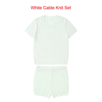AS SS26 Sage Collection 100% Cotton Gingham Girls Embroidery Collar Dress Cable Sweater Top Brother Sister Family Matching