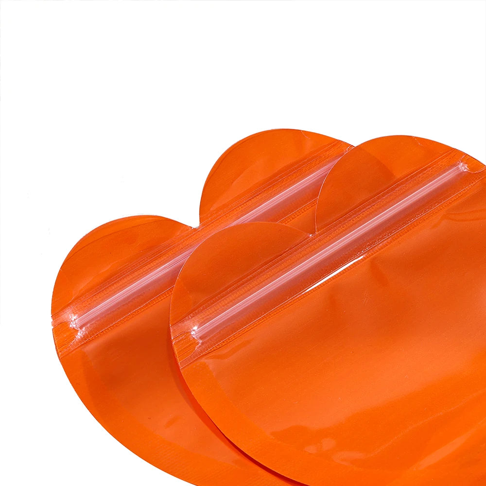 10pcs/lot Heart shaped Jewelry Self Sealing Bag Jewelry Pouch with Clear Display Window Jewelry Packaging Gift Storage Bag