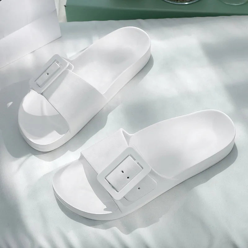 Litfun Summer New Flat Slippers For Women Fashion Outdoor Non-slip Beach Sandals Soft Bottom EVA Slides Lady Casual Home Slipper