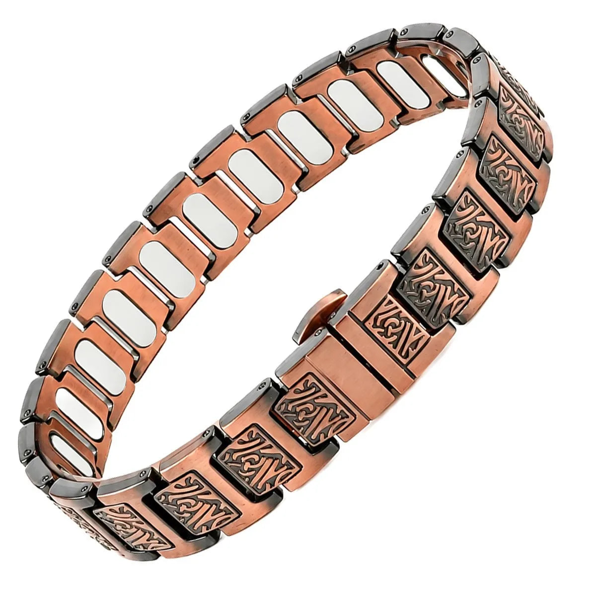 Men's Purple Copper Magnetic Therapy Bracelet for Exercise, Running, Joint Pain Relief, Jewelry