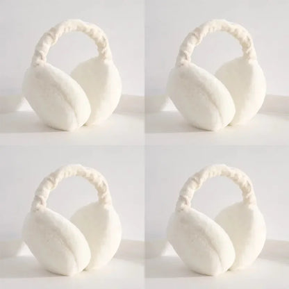 1/2/4pcs Solid Soft Plush Ear Keep Warmer Winter Earmuffs For Women Men Fashion Outdoor Earflap Protection Ear-Muffs Ear Cover