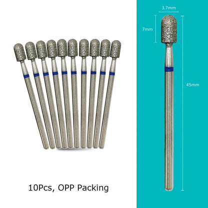 HYTOOS Nail Drill Bits Diamond Cutters for Manicure Cuticle Burr Milling Cutter for Pedicure Nails Accessories Tools