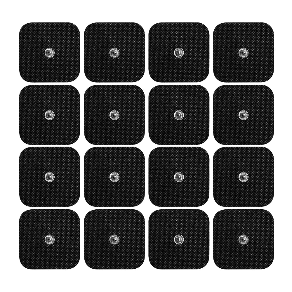 5*5cm Electrode Pads White Black Tens Machine Reusable EMS Acupuncture Body Muscle Massager Sticker Accessories Adhesive Patch