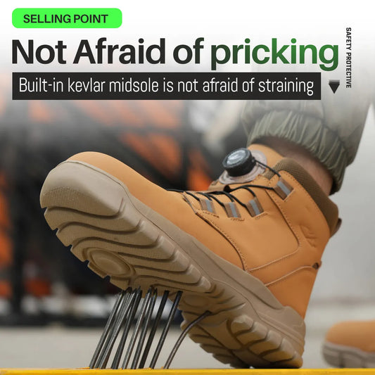 Work Safety Boots Men Waterproof Security Boots lightweight Industrial Steel Toe Work Shoes Protective Men Safety Shoes Size 48