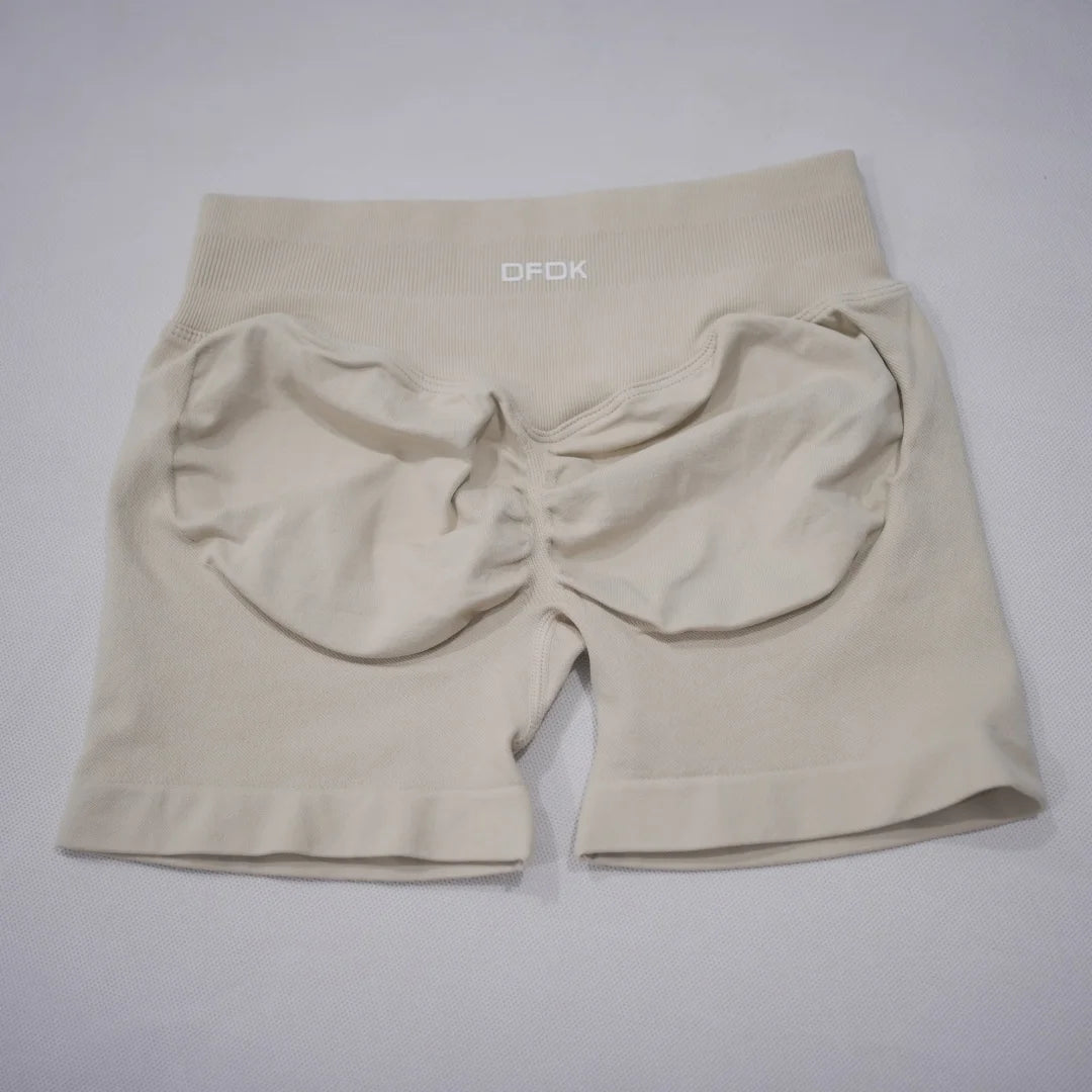 DFDK 2026 New Women Scrunch Butt Yoga Shorts High Waist Hip Lifting Push Up Squat Proof Sports Shorts Gym Workout Running Fitnes