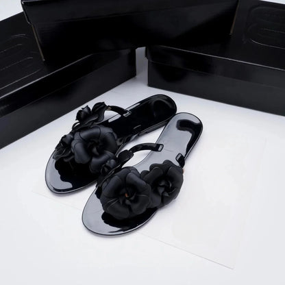 Mini Melissa Outdoor Women's Jelly Slides Sweety Girls Wide Buckle Slippers Adult Ladies Non-slip Flat Beach Vacation Shoes