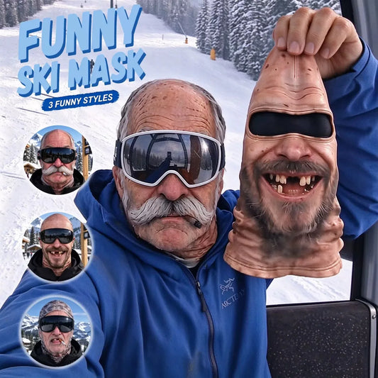3D Face Printed Old Man Balaclava Full Coverage Breathable Eye Hole Winter Mask Cover Stretch White Mustache Novelty Headwear