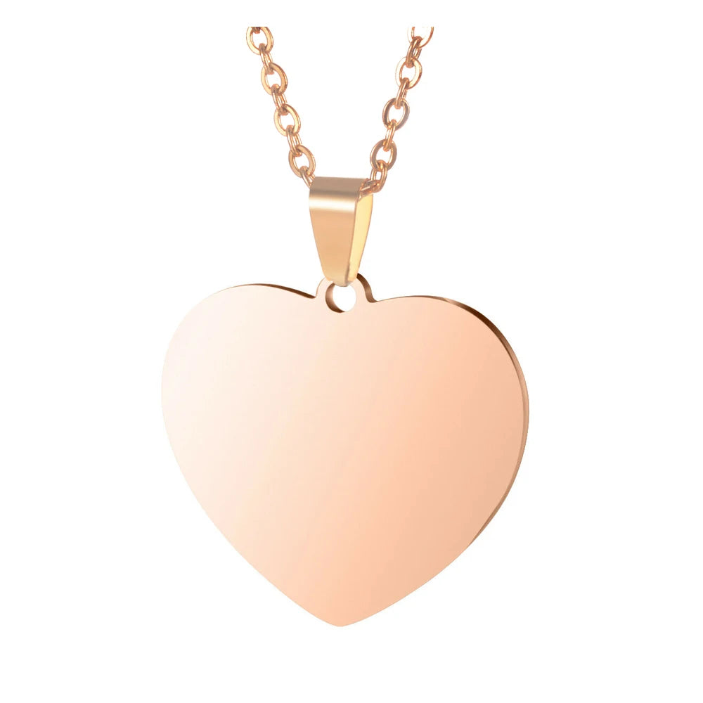Custom Photo Necklace for Women Heart Stainless Steel Pendant Personalized Engraved Picture Photos Name Lovers Christmas Gifts