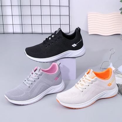 Women's Shoes 2025 Summer Casual Sneakers Breathable Mesh Chunky Sole Affordable Free Shipping