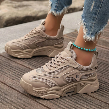 Women Sneakers New Fashion Mesh Breathable Tennis Girl Platform Shoes for Women Outdoor Comfortable Lightweight Sneakers Women