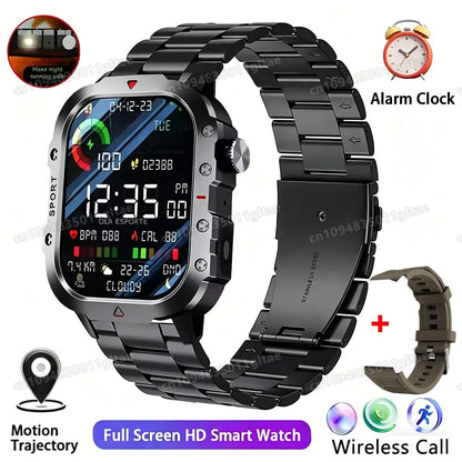 2026 New Rugged Military GPS Smart Watch Men Bluetooth Call Health Monitoring Sports 5ATM Waterproof Smartwatches Man Pk Ht22
