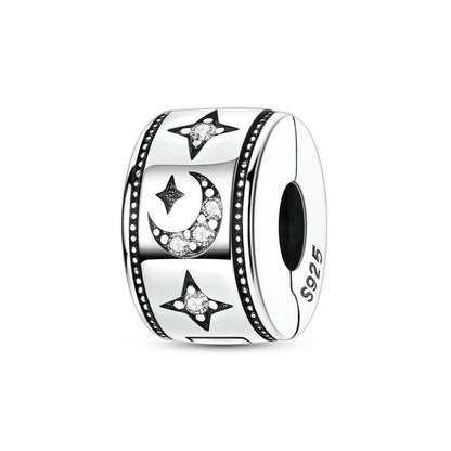 Original 925 Sterling Silver Clip Charm Inlaid Zircon Cat Butterfly Charm Silicone Spacer Beads For Women Bracelet DIY Jewelry