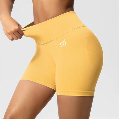 Women Bum Three Waist Sections Sports Shaping Shorts Seamless Sports Shorts For Women Cycling Jogging Fitness High Waist Push Up