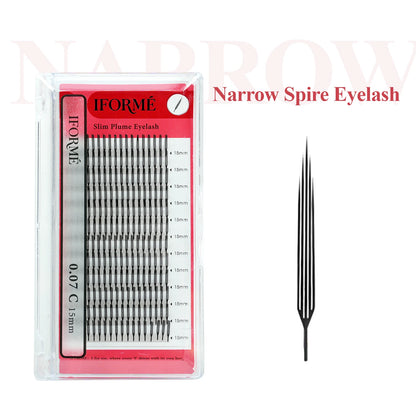 M LU Curl Narrow Spire Anime Comic Premade Fans Spire Lash Blisters Pestanas Lashes Feather Plume Shape Manga False Eyelash